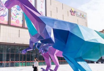 廣場(chǎng)恐龍雕塑訂做，城市雕塑，景觀烤漆恐龍雕塑工程