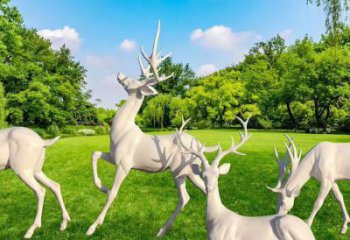 梅花鹿雕塑定價，景觀概念，玻璃鋼梅花鹿雕塑預定