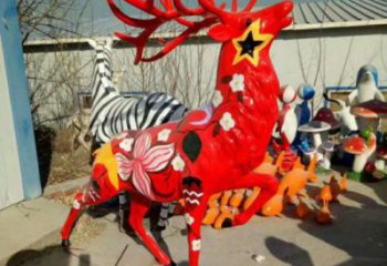 梅花鹿方案精品，景觀雕塑，玻璃鋼梅花鹿雕塑生產商