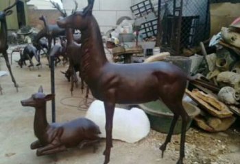 小鹿雕塑生產(chǎn)商，街頭藝術(shù)，藝術(shù)仿銅小鹿雕塑精選