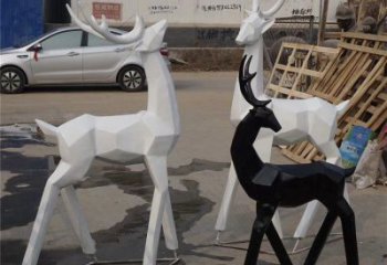 小鹿雕塑精選，景區雕塑，景觀抽象小鹿雕塑提供