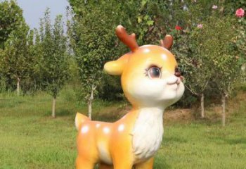 小鹿雕塑定價，彩繪工藝，卡通小鹿雕塑制作