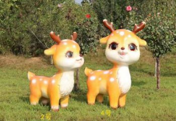 小鹿雕塑供求，美陳雕塑，標志卡通小鹿雕塑制造