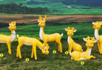 小鹿系列供應，城市裝飾，彩色卡通小鹿雕塑優(yōu)選