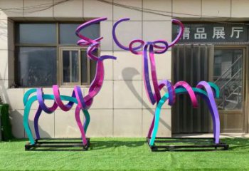 商業(yè)街小鹿雕塑