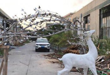 梅花鹿雕塑優(yōu)價，金屬組合，仿真梅花鹿雕塑特供