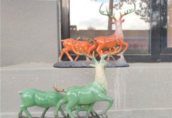 銅小鹿雕塑優(yōu)選，陸地擺件，景觀小鹿銅雕塑制作
