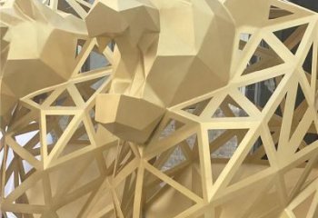 鍛鋼獅子雕塑選用，小區擺件，大型不銹鋼獅子雕塑公司