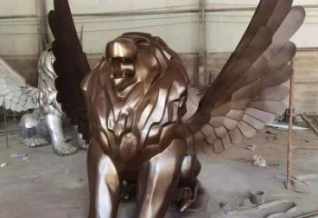 紅銅獅子雕塑優(yōu)價(jià)，鑄造工藝，飛獅雕塑制作