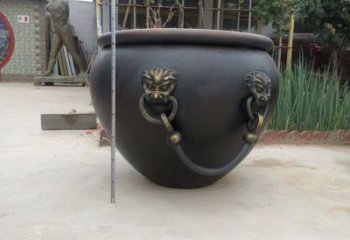 實(shí)心鑄鐵缸雕塑