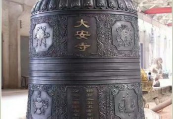 大安寺銅鐘雕塑-八卦紋銅鐘銅雕