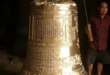 寺廟黃銅銅鐘雕塑