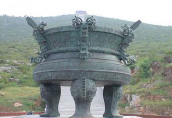廣場青銅三足爐雕塑