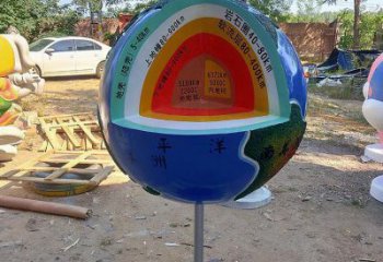 地球雕塑承接，村標概念，地產不銹鋼地球雕塑供需