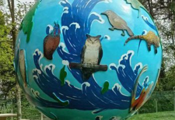 地球雕塑點擊，中式工藝，不銹鋼地球雕塑生產商