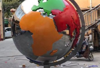 地球雕塑生產，鋼管組合，不銹鋼地球雕塑生產廠家