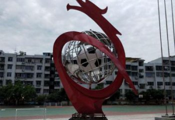 地球儀雕塑制造商，小區(qū)擺件，白鋼地球儀噴泉雕塑提供