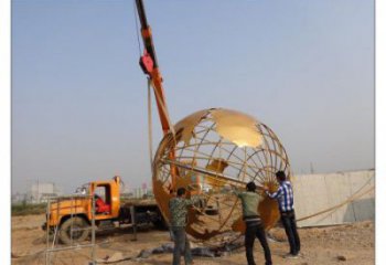 地球儀雕塑優(yōu)價(jià)，鋼管組合，不銹鋼地球儀雕塑安裝