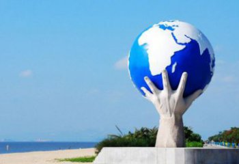 地球儀雕塑廠家，廣場雕塑，景觀手托地球儀雕塑制造商