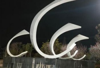 庭院帆船雕塑，鍍金歐式雕塑，噴漆形式