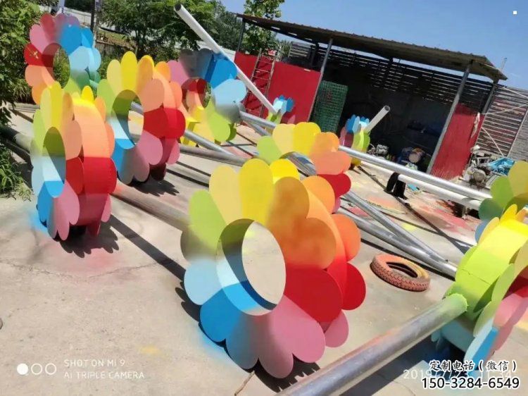 杏花雕塑精選，景區(qū)雕塑，不銹鋼杏花雕塑提供