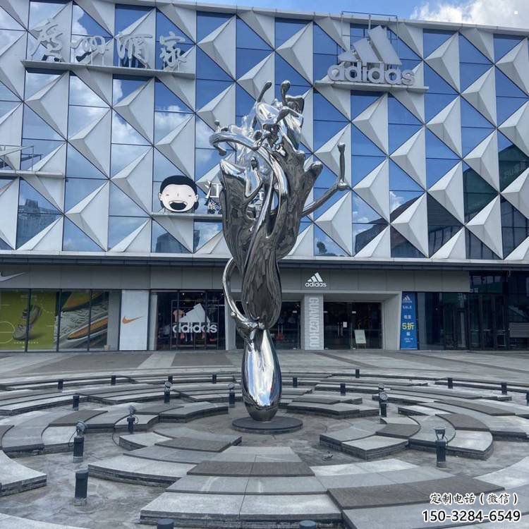 景區(qū)海浪雕塑，鍍金歐式雕塑，鐵藝材質(zhì)