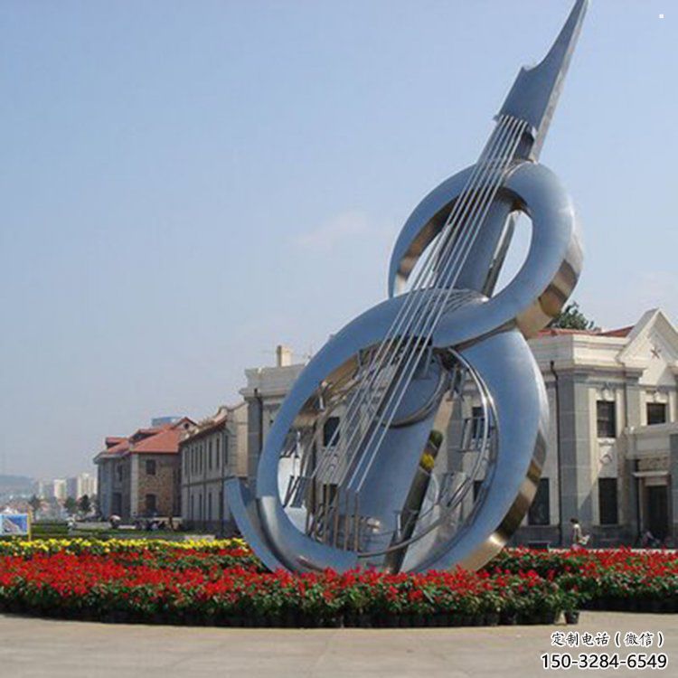 大提琴雕塑制造商，酒店擺件，不銹鋼大提琴雕塑定制