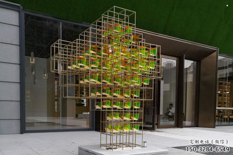 魔方雕塑供應，城市雕塑，大型燈光魔方雕塑制造