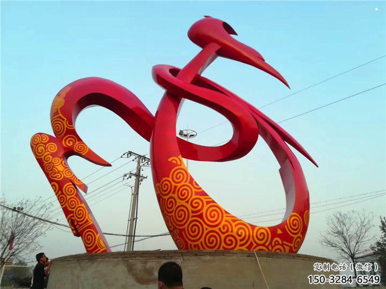 和字雕塑優選，圓雕體系，城市不銹鋼和字雕塑選定