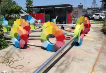 杏花雕塑定價，烤漆工藝，不銹鋼杏花雕塑制作廠家