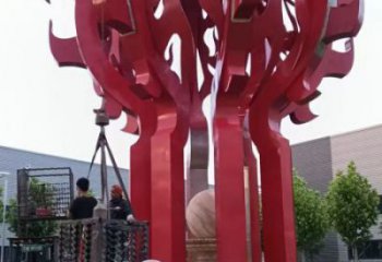 火球雕塑，精神堡壘火球雕塑落地展示