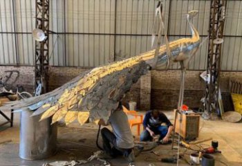 孔雀雕塑制作廠家，戶外雕塑，不銹鋼孔雀雕塑優(yōu)選