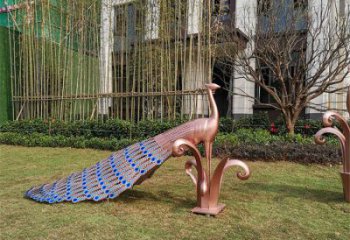 歐式孔雀雕塑生產(chǎn)，白鋼構(gòu)件，不銹鋼孔雀雕塑通用