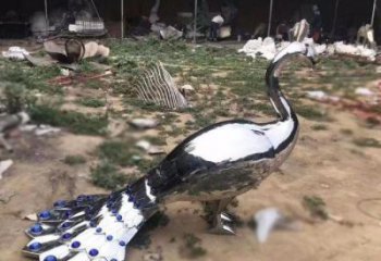 小孔雀雕塑訂做，景觀雕塑，不銹鋼孔雀雕塑制造廠家