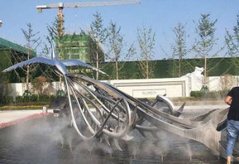 白鋼孔雀雕塑精選，景觀概念，不銹鋼孔雀雕塑廠家