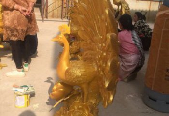 花園孔雀雕塑點擊，多彩藝術，銅孔雀雕塑承接