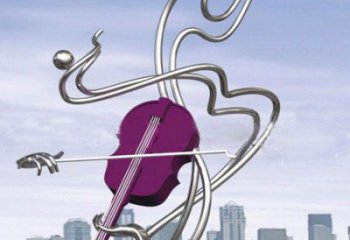 制造提琴雕塑展品，鋼管組合，不銹鋼提琴雕塑常用