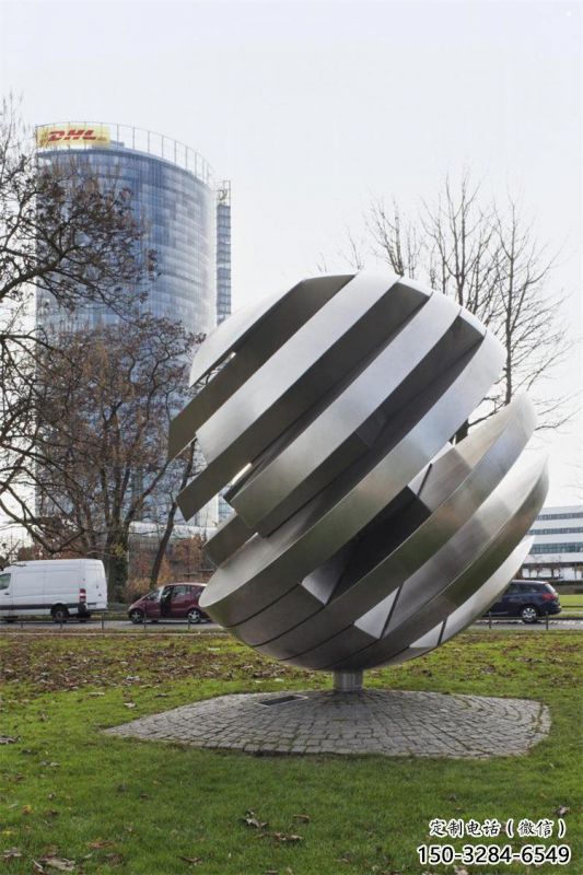 大型圓球雕塑選用，街道標識，不銹鋼圓球雕塑定制