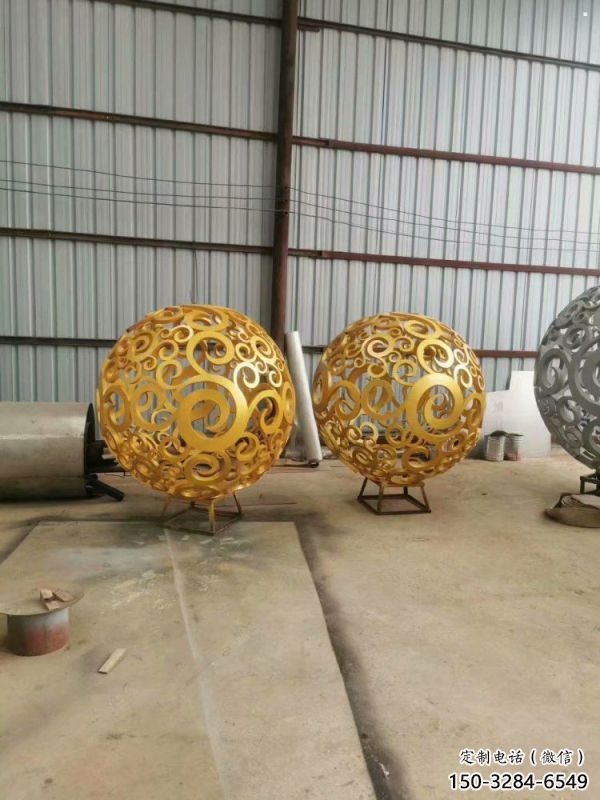 燈光球雕塑制作，美陳雕塑，不銹鋼燈光球雕塑優(yōu)選