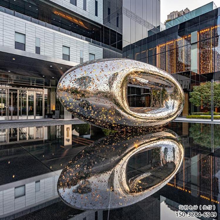鏤空球雕塑服務商，白鋼構件，抽象異形鏤空球雕塑定價