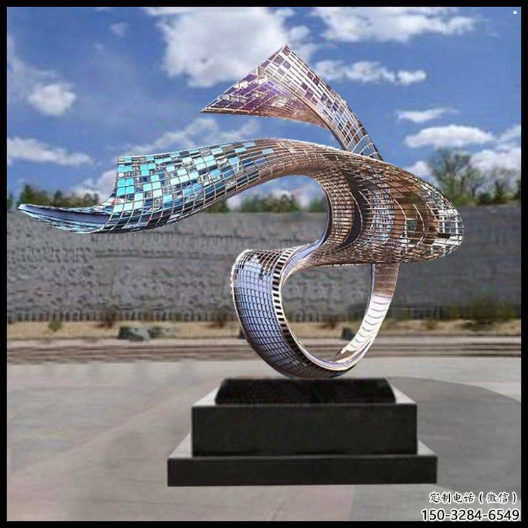 住宅小區(qū)飄帶雕塑