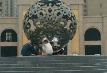 球體雕塑承接，鍛造工藝，不銹鋼球體雕塑訂做