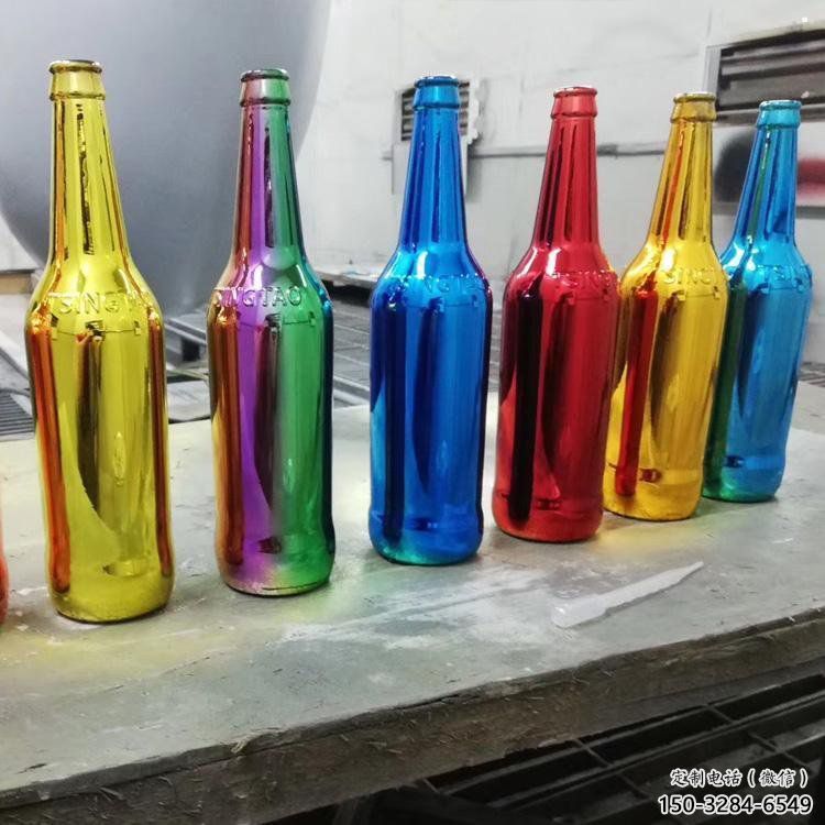 啤酒瓶雕塑觀賞型，廣場(chǎng)系列，玻璃鋼啤酒瓶雕塑優(yōu)選