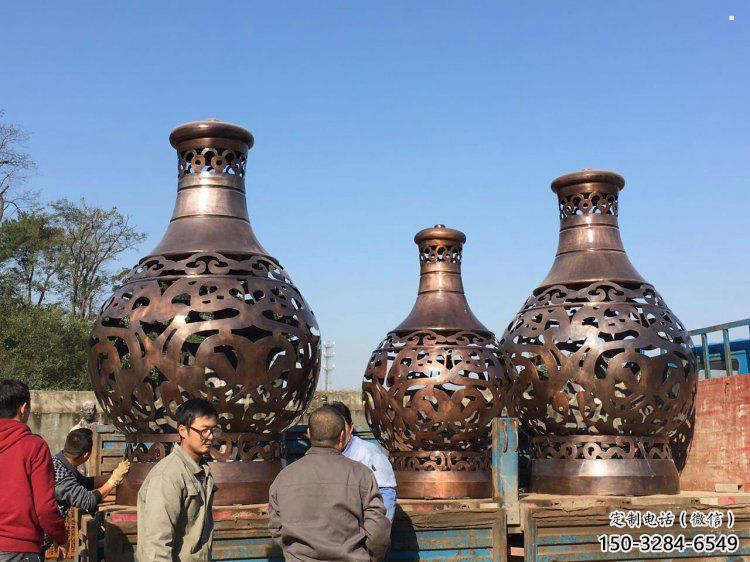 銅花瓶雕塑精選，戶外雕塑，景觀銅花瓶雕塑優(yōu)價