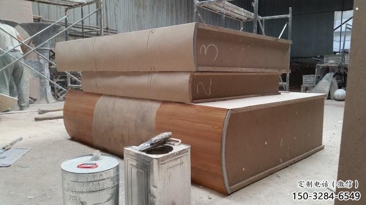 疊書雕塑提供，露天雕塑，鑄銅疊書雕塑生產承接