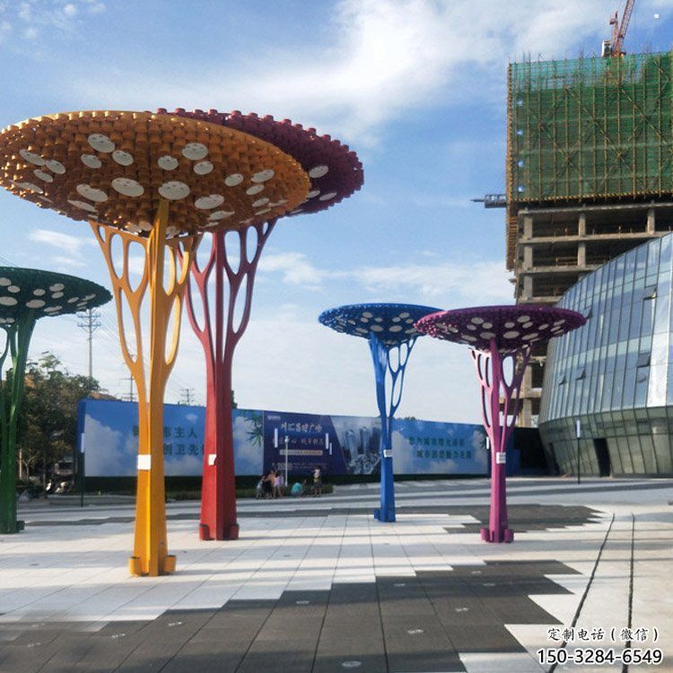 遮陽(yáng)樹(shù)雕塑優(yōu)價(jià)，鋼管組合，不銹鋼遮陽(yáng)樹(shù)雕塑制作