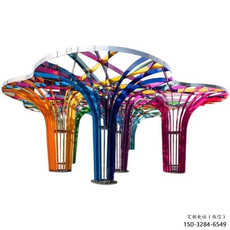 燈光樹雕塑，標(biāo)識(shí)雕塑，燈光蘑菇樹雕塑制造廠家