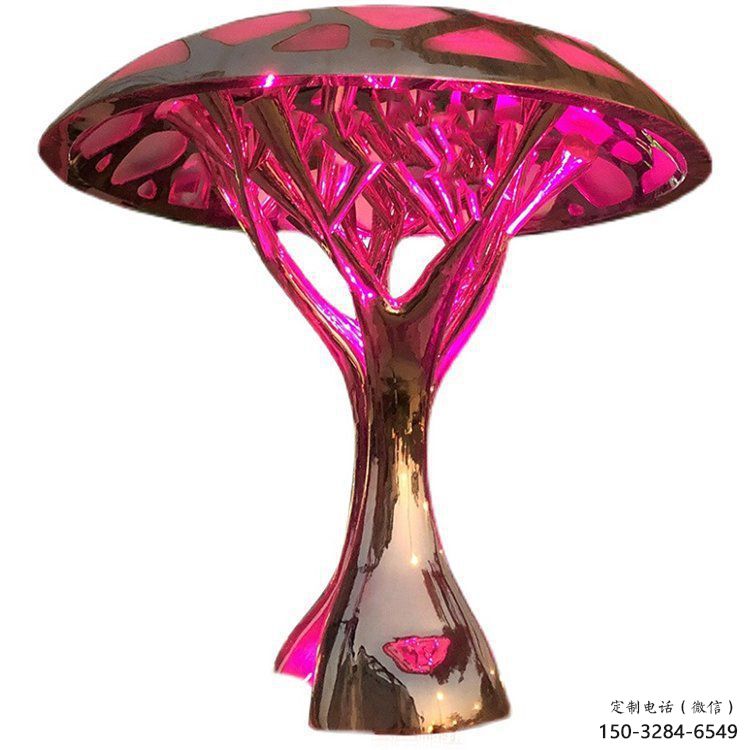 燈光樹雕塑通用，街頭雕塑，創意燈光蘑菇樹雕塑標準
