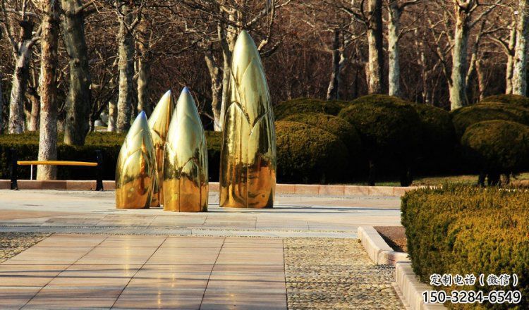 竹筍雕塑制造，戶外擺放，不銹鋼竹筍雕塑定制廠家