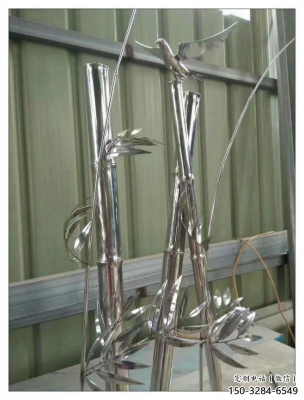 竹葉雕塑訂做，歐式風格，不銹鋼竹葉雕塑選定